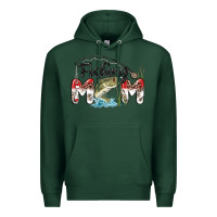 Sports Green fishing mom Premium Hoodie - MaliasSmallBusiness