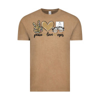 Vintage Coffee peace love eyes Vintage Tee - MaliasSmallBusiness
