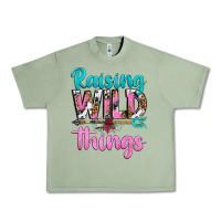 Oil Green raising wild things Urban Heavy Tee - texasbilliewilder