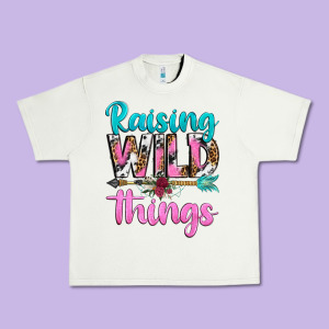 Raising Wild Things Urban Heavy Tee Designed By Texasbilliewilder