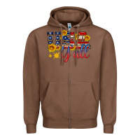 Chestnut usa y all Zipper Hoodie - HRA Design Shop