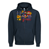 Navy usa y all Zipper Hoodie - HRA Design Shop