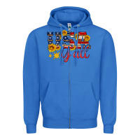 True Royal usa y all Zipper Hoodie - HRA Design Shop