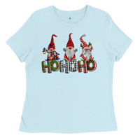 Baby Blue ho ho. ho gnomes Ladies Tee - BarkalooDesign