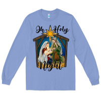 Colony Blue oh holy night holy family Long Sleeve Tee - RanaPortraitStore
