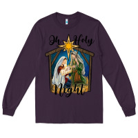 Plum oh holy night holy family Long Sleeve Tee - RanaPortraitStore