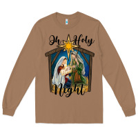 Toasted Coconut oh holy night holy family Long Sleeve Tee - RanaPortraitStore
