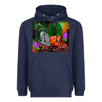 Navy halloween heart mouse pad Heavyweight Hoodie - BundleAndBundleShop