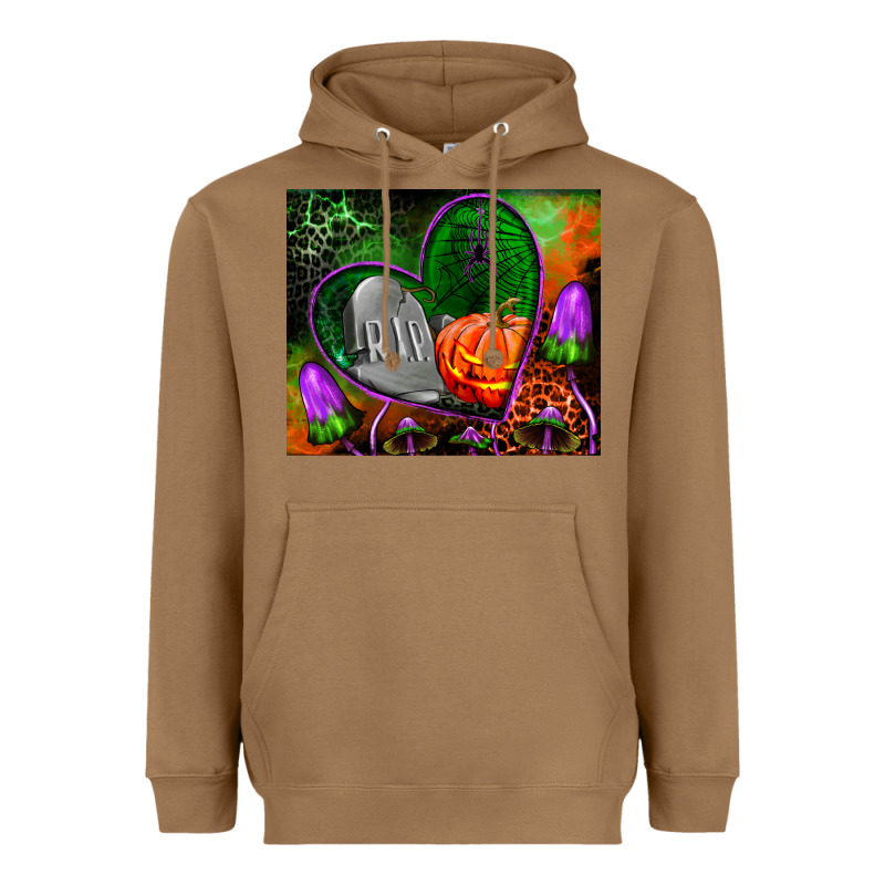 Halloween Heart Mouse Pad Heavyweight Hoodie by BundleAndBundleShop | Teevron