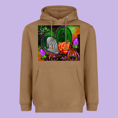Halloween Heart Mouse Pad Heavyweight Hoodie Designed By Bundleandbundleshop