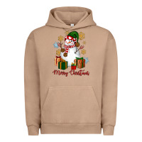 Pigment Burro Snowman Merry Christmas Urban Hoodie - NancyCooperArtShop