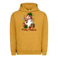 Pigment Peanut Butter Snowman Merry Christmas Urban Hoodie - NancyCooperArtShop