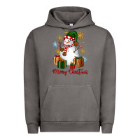 Pigment Tornado Snowman Merry Christmas Urban Hoodie - NancyCooperArtShop