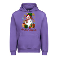 Tulip Snowman Merry Christmas Urban Hoodie - NancyCooperArtShop