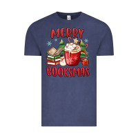 Vintage Denim merry booksmas Vintage Tee - MaliasSmallBusiness