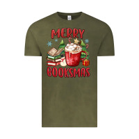 Vintage Olive merry booksmas Vintage Tee - MaliasSmallBusiness
