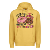 Antique Gold feed me donuts and tell me i'm pretty Premium Hoodie - MaliasSmallBusiness