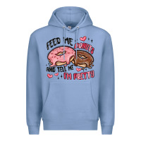 Colony Blue feed me donuts and tell me i'm pretty Premium Hoodie - MaliasSmallBusiness