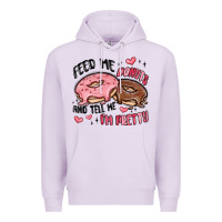 Lilac feed me donuts and tell me i'm pretty Premium Hoodie - MaliasSmallBusiness