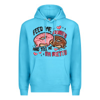 Ocean Blue feed me donuts and tell me i'm pretty Premium Hoodie - MaliasSmallBusiness