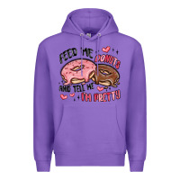 Purple feed me donuts and tell me i'm pretty Premium Hoodie - MaliasSmallBusiness