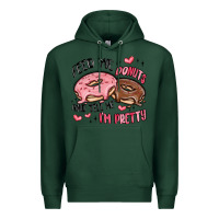 Sports Green feed me donuts and tell me i'm pretty Premium Hoodie - MaliasSmallBusiness
