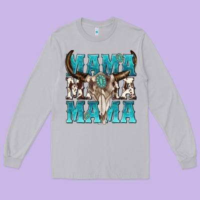 Mama Mama Mama Long Sleeve Tee Designed By Texasbilliewilder