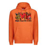 Carrot peace love  hot chocolate Premium Hoodie - AdoDesignShop