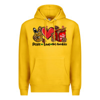 Lemon peace love  hot chocolate Premium Hoodie - AdoDesignShop