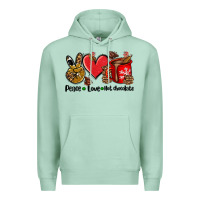 Seafoam peace love  hot chocolate Premium Hoodie - AdoDesignShop