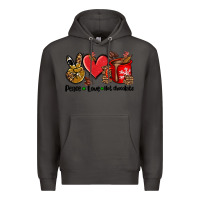 Smoke peace love  hot chocolate Premium Hoodie - AdoDesignShop