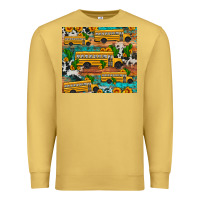 Antique Gold school bus cactus sunflower Premium Sweatshirt - Artiststas