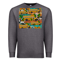 Charcoal Heather school bus cactus sunflower Premium Sweatshirt - Artiststas