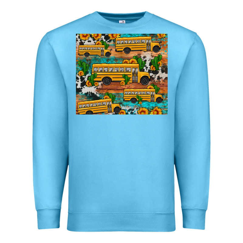 School Bus Cactus Sunflower Premium Sweatshirt by Artiststas | Teevron