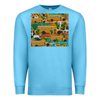 Ocean Blue school bus cactus sunflower Premium Sweatshirt - Artiststas