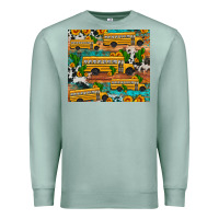 Seafoam school bus cactus sunflower Premium Sweatshirt - Artiststas