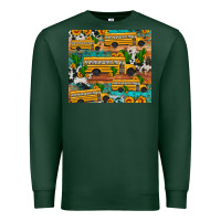 Sports Green school bus cactus sunflower Premium Sweatshirt - Artiststas