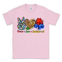 Bubblegum Pink peace love understand Classic Tee - Zillion Design Studio