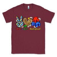 Burgundy peace love understand Classic Tee - Zillion Design Studio
