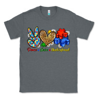 Charcoal Heather peace love understand Classic Tee - Zillion Design Studio