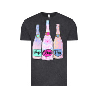 Vintage Black pop clink fizz champagne bubbly Vintage Tee - MaliasSmallBusiness