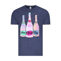 Vintage Denim pop clink fizz champagne bubbly Vintage Tee - MaliasSmallBusiness