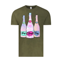 Vintage Olive pop clink fizz champagne bubbly Vintage Tee - MaliasSmallBusiness