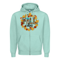 Seafoam fall vibes Zipper Hoodie - CowhideDigitalArt