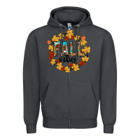 Smoke fall vibes Zipper Hoodie - CowhideDigitalArt