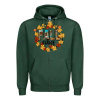 Sports Green fall vibes Zipper Hoodie - CowhideDigitalArt