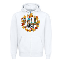 White fall vibes Zipper Hoodie - CowhideDigitalArt