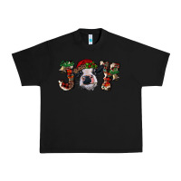 Black Christmas Joy Heifer Cow Urban Heavy Tee - RanaPortraitStore