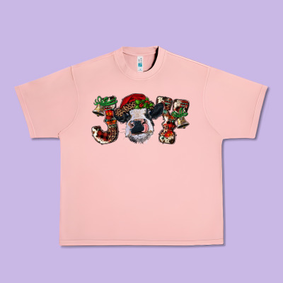 Christmas Joy Heifer Cow Urban Heavy Tee Designed By Ranaportraitstore