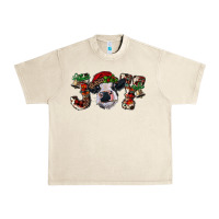 Sandshell Christmas Joy Heifer Cow Urban Heavy Tee - RanaPortraitStore